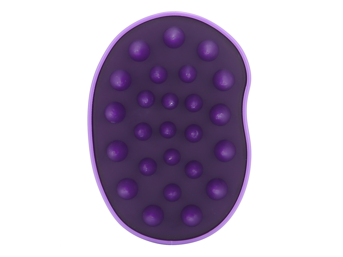 Cepillo De Shampoo De Silicona Para Cabeza Y Cuero Cabelludo Con Masaje Exfoliante Y Eliminación De Caspa Morado
