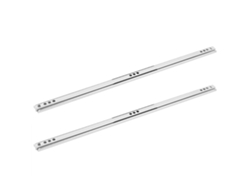 2 Guías Para Cajones Con Rodamientos, Acero Laminado En Frío, 400 X 17 Mm, Para Herrajes De Armarios.