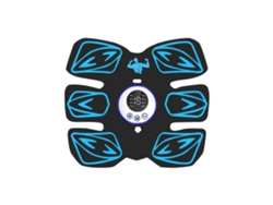 Dispositivo de estimulación muscular para ejercicios abdominales con 8 modos y 19 intensidades SPQMENT (azul)