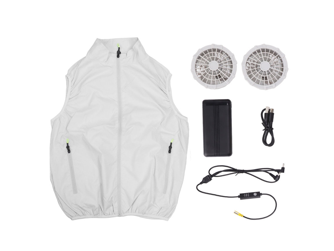 Chaleco Refrigerante Sin Mangas Con Ventilador, Ropa De Verano Con Aire Acondicionado Y Batería Para Trabajadores Al Aire Libre, Talla Xl