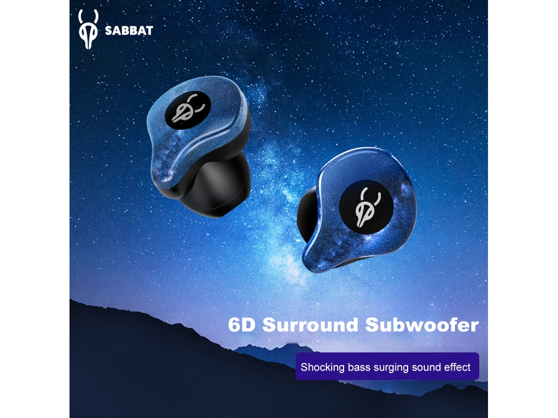 Fones De Ouvido Sem Fio Sabbat X12pro Tws Bt5.2 Design Semi-intra-auricular Cancelamento De Ruído Bateria De Longa Duração