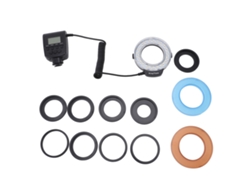 Linterna Anular Led Macro Con Pantalla Lcd Y Anillos Adaptadores, 48 Leds