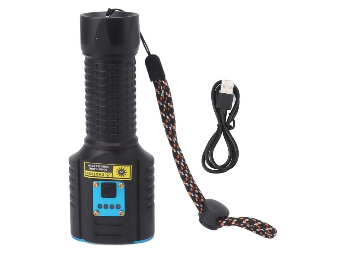 Rebe-linterna Uv 365nm 2 En 1 Luz Blanca Y Ultravioleta Recargable Usb Detectora De Orina De Mascotas Para Resina Cura Pesca Minerales Alacranes