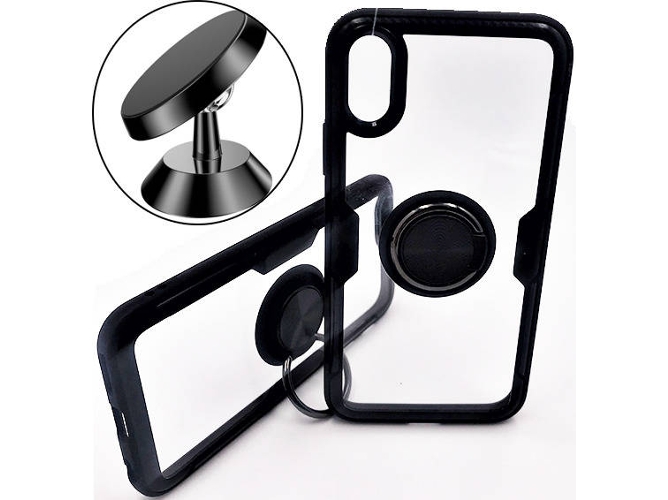 Kit Soporte Magnético y Carcasa Huawei P20 Lite Clear Armor Transparente
