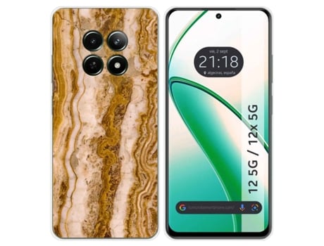 Funda Diseño Mármol para Realme 12 5G 12X 5G TUMUNDOSMARTPHONE Silicona Multicolor