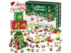 Calendario de Adviento navideño con bloques de construcción, juguetes y regalos sorpresa para niños M01 Digitallab