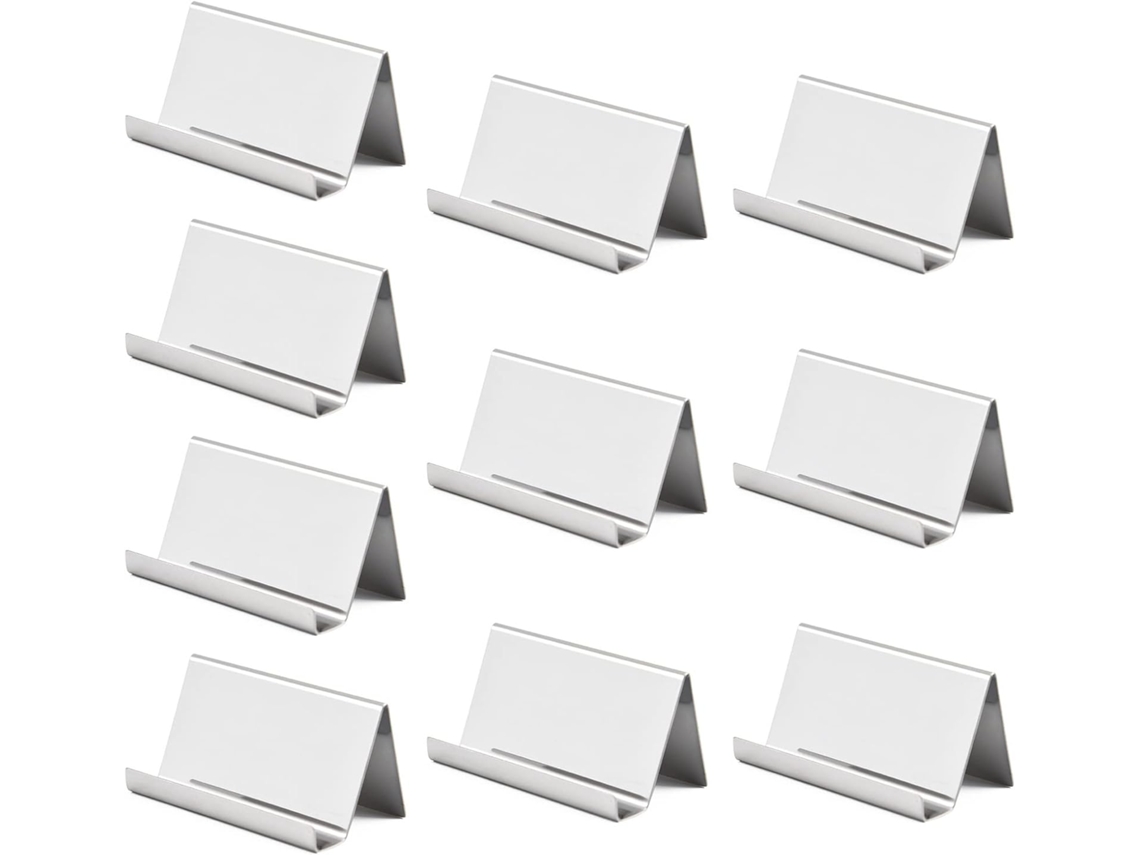 Juego De 10 Tarjeteros Multiusos De Acero Inoxidable Para La Oficina.