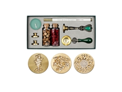 Kit De Cera Selladora Con Cera Perlas, Sello Y Cuchara Para Invitaciones Y Artesanía