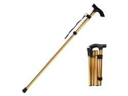 Bastón plegable ajustable, base deportiva, senderismo, trekking, bastones de aleación de aluminio, bastón plegable, 1 unidad