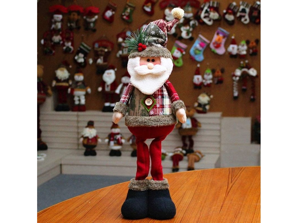 Muñeco De Peluche De Papá Noel/muñeco De Nieve/alce Para Decoración Navideña, Adorno Navideño Sentado De Patas Largas.