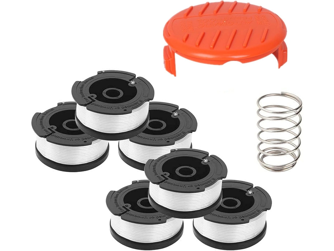 Carrete de desbrozadora profesional, compatible con Black and Decker, cambio de hilo automático e hilo de poliamida y nailon duradero para Gh