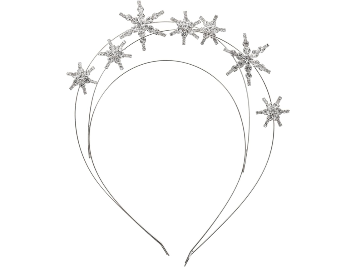 Tiara Decorativa Para Cabelo Feminino, Joias Brilhantes Em Formato De Estrela.