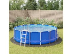 Tapiz de suelo piscina geotextil de poliéster gris claro 500cm VIDAXL