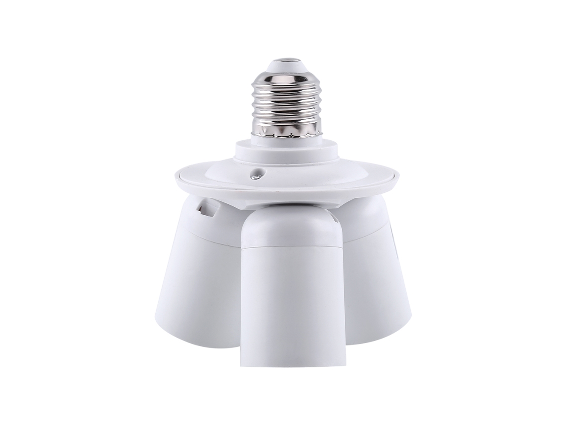 Adaptador de bombilla E27 a E27, portalámparas 3 en 1, divisor de casquillo para luminaria Truyuety