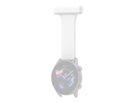 Correa de Silicona estilo pasador 22mm para Huawei Watch GT Runner/Samsung Galaxy Watch3 45mm - blanco