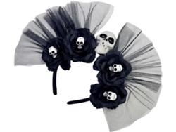 Diadema Del Día De Muertos, Corona De Flores Con Calavera, Halloween, Cinco De Mayo, Fiesta De Disfraces