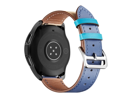 Correa de piel auténtica para Samsung Galaxy Watch 5 40mm/44mm/Watch 5 Pro 45mm - beige/cielo azul