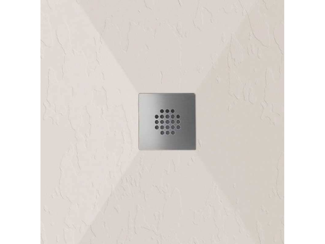 Plato De Ducha Pizarra Dexa Crema  90x120 Cm Rejilla Acero Inox.