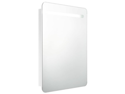 Maison Exclusive - Armario De Baño Con Espejo Led Blanco Brillante 60x11x80 Cm