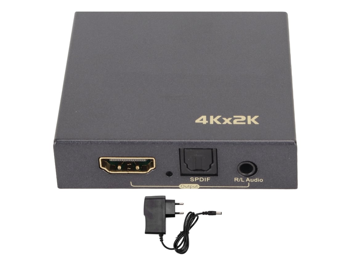 Extractor De Sonido Con Interfaz Multimedia De Fibra Óptica 5.1 De 3,5 Mm, 4k Hd A 30 Hz Y Convertidor De Enchufe Europeo.
