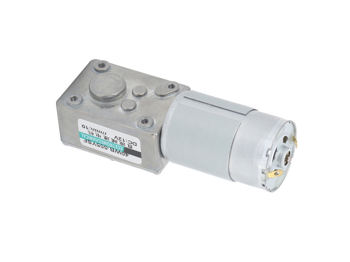 Motor De Engranaje De Tornillo Sinfín Dc De Gran Torsión, Baja Velocidad, Control Bidireccional Dc12v Xd40wb‑555ysf10rpm/min