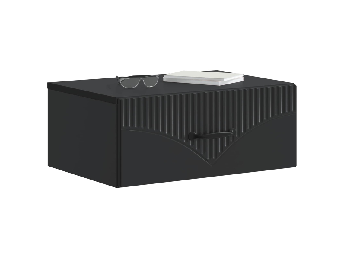Maison Exclusive - Mesita De Noche De Pared 2 Pcs Negro 49 X 34,5 X 20 Cm