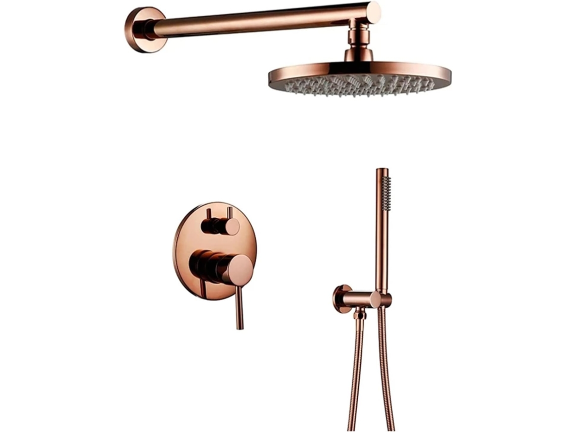 Conjunto De Cabezal De Ducha De 20-30 Cm, Sistema Mezclador Montado En La Pared (12 Cm Para En