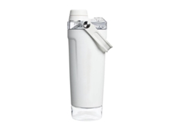 Vaso mezclador blanco con asa, acero inoxidable 304, doble pared, gran capacidad, ideal para montañismo - Sfushos