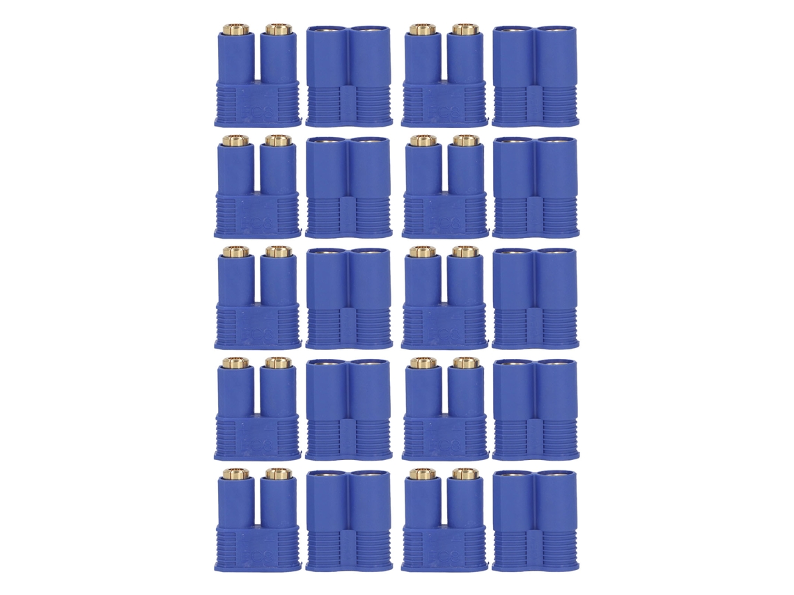 2026 Juego de 10 conectores EC8 de 8 mm chapados en oro, macho y hembra, con carcasa para arrancador de batería.