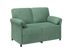 Sofá De 2 Plazas Verde Mar 138 X 83 X 95 Cm Terciopelo