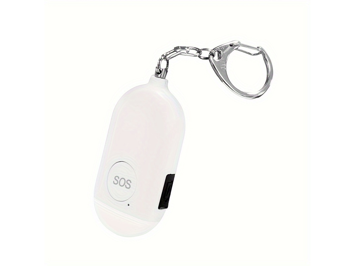Llavero con alarma USB, 130 dB, para mujer, emergencia, luz LED, duradero, multifuncional STELASPLEN