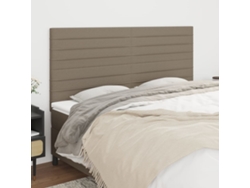 Cabeceros 4 Unidades Tela Gris Taupe 80x5x78/88 Cm