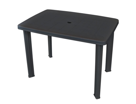 MAISON EXCLUSIVE Mesa de jardín plástico gris antracita 101x68x72 cm
