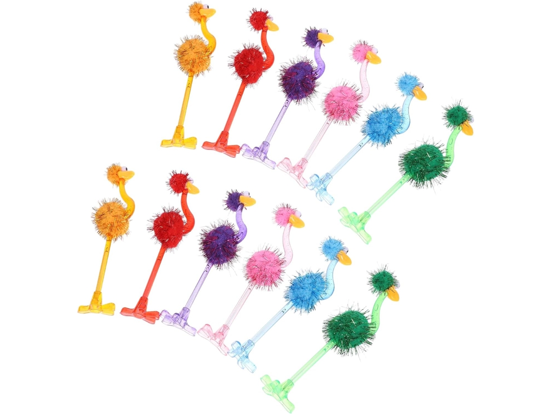 Juego De 24 Bolígrafos Para Escolares, Artículos De Papelería Kawaii Y Bolígrafo De Avestruz.