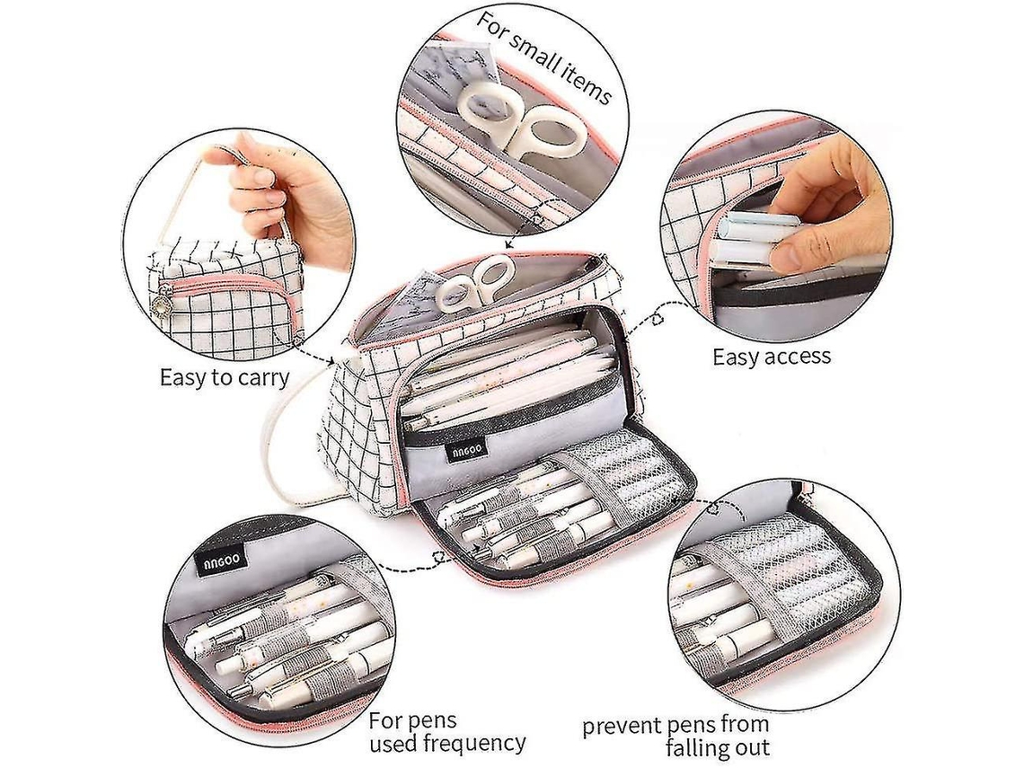 Estuche de lápices de gran capacidad para adolescentes con cremallera Chennnls