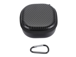 Estuche Rígido De Viaje De Fibra De Carbono Negra Para Altavoz Bluetooth Con Gancho