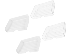 Cestas Organizadoras De Escritorio Transparentes Apilables De 4 Piezas Para Un Almacenamiento Elegante.