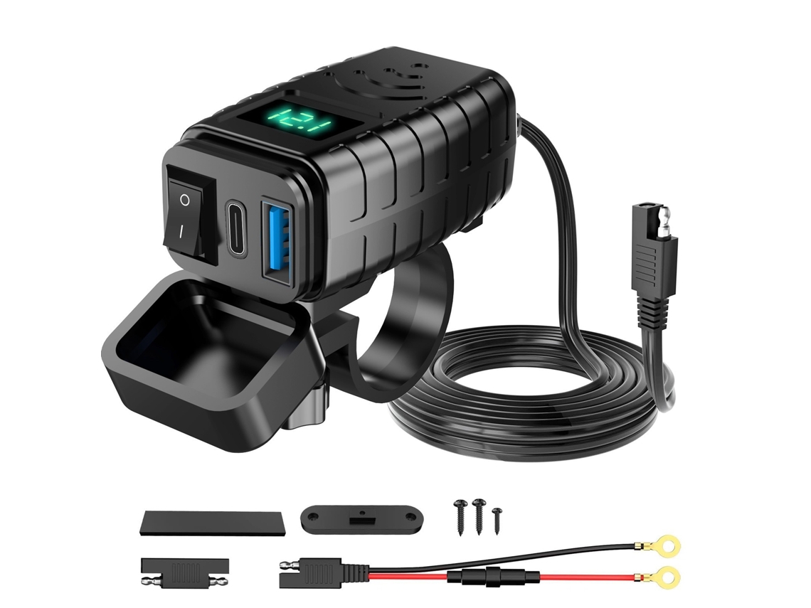 Enchufe Compacto Abs Auto, Medición Continua Voltaje, Protege Dispositivos Al Cargar En Ruta