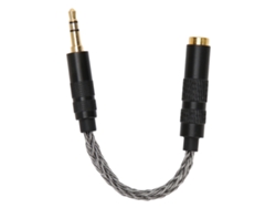Cable Adaptador Balanceado Hembra De 4,4 Mm A Estéreo Macho De 3,5 Mm, Chapado En Oro, Portátil, Gris Frío.