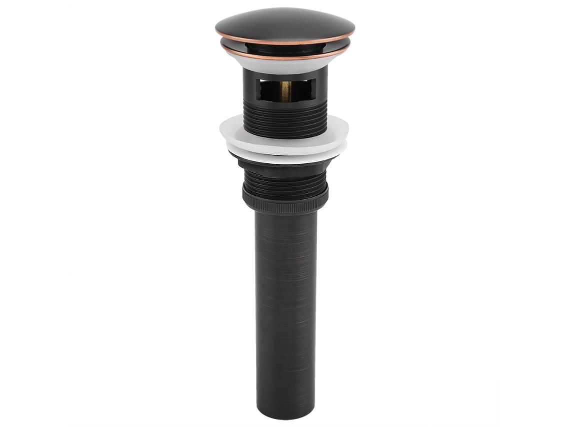Desagüe emergente para lavabo de baño de latón G1 1/4 con fugas (orbe)