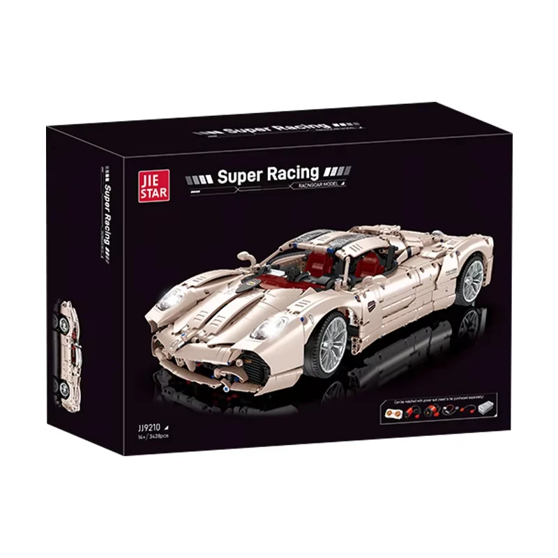 (jj9210 Set Sin Motor) 3428 Piezas Modelo De Superdeportivo Bloques De Construcción Moc Coche Deportivo Urbano Rosa