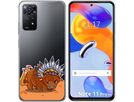 Carcasa Xiaomi Redmi Note 11 Pro TUMUNDOSMARTPHONE Dibujos Transparente Bufalo Multicolor