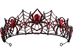 Diadema Gótica De Araña Con Diamantes De Imitación Para Mujer, Diadema Para Cosplay, Talla Única, Diadema Negra Para Halloween.