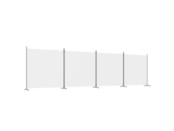 Biombo VIDAXL Blanco Tela (698x180 cm)