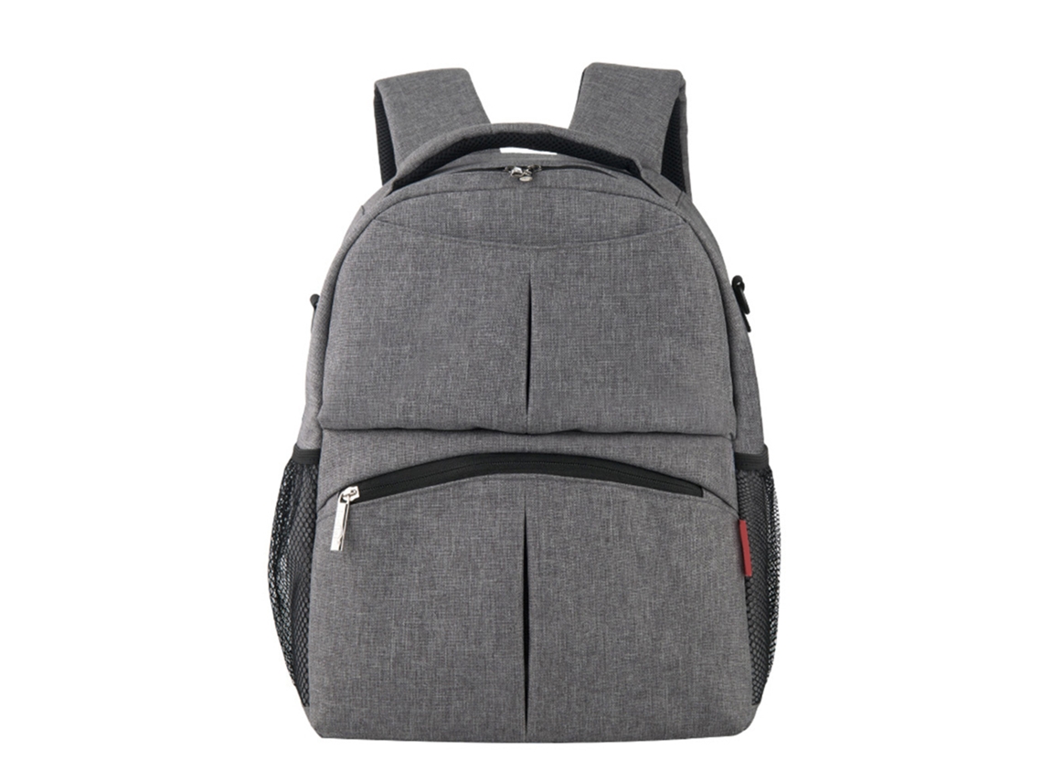 Mochila cambiador multifuncional de gran capacidad para mamás - Gris