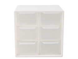 Caja de almacenamiento de herramientas para uñas Kkml-Caja con 6 cajones de polipropileno a prueba de polvo para salón y hogar.