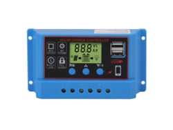 Controlador Solar De 12v/24v Y 10a Con Pantalla Lcd Para Paneles Solares Y Luces De Advertencia.