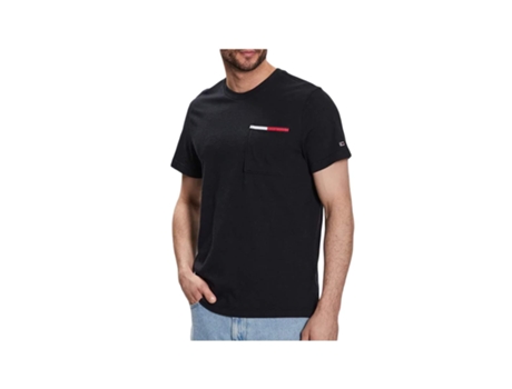 Camiseta TOMMY JEANS Algodón para Hombre (S - Negro)