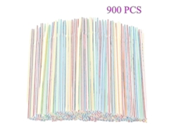 900 pajitas de plástico expandido para fiestas, bares, licorerías y el hogar - Rosewell Straws