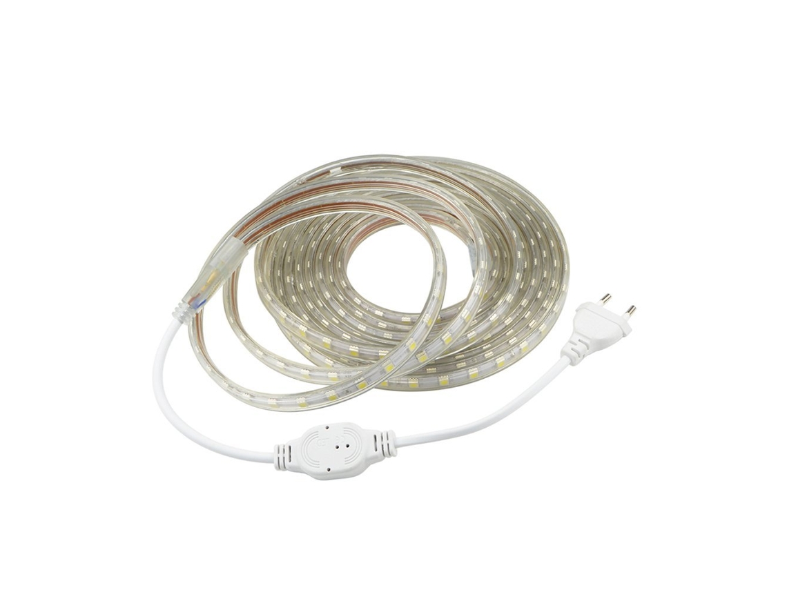 Tira Led De 3 M – Tira Led Ultrabrillante De 220 V Con Interruptor – Smd 5050, Protección Ip65 (resistente Al Agua) – Blanco Cálido
